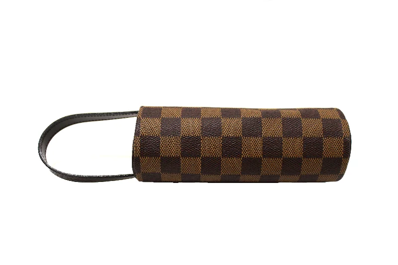 Louis Vuitton backpacks with a padded back panel for comfort during long - wearAuthentic NEW Louis Vuitton Damier Ebene Golf 1999 Hawaii Etui 3 Balles Golf Ball Case