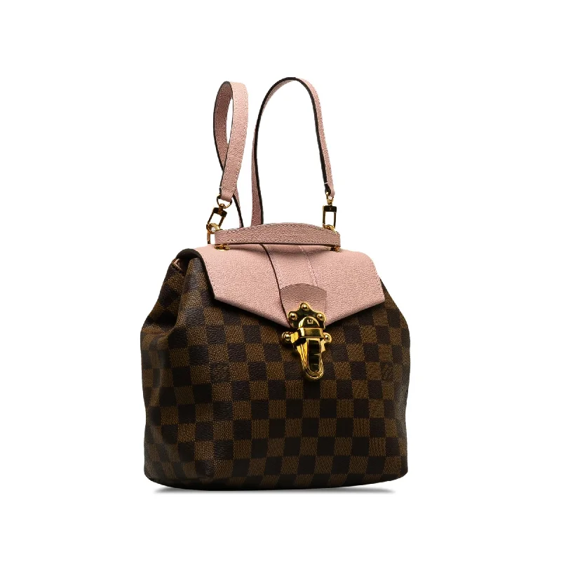 Louis Vuitton handbags with a metal - framed clasp for durabilityLouis Vuitton Damier Ebene Clapton (nUvB0h)