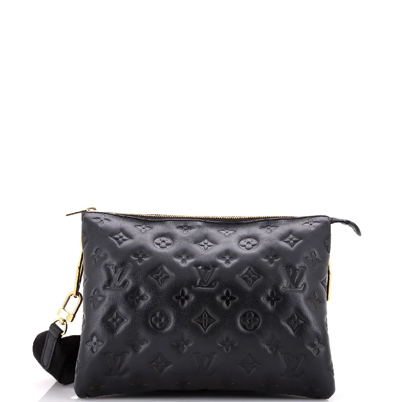 Ladies Louis Vuitton Petite Malle bags with a star - shaped charm for cutenessCoussin Bag Monogram Embossed Lambskin PM