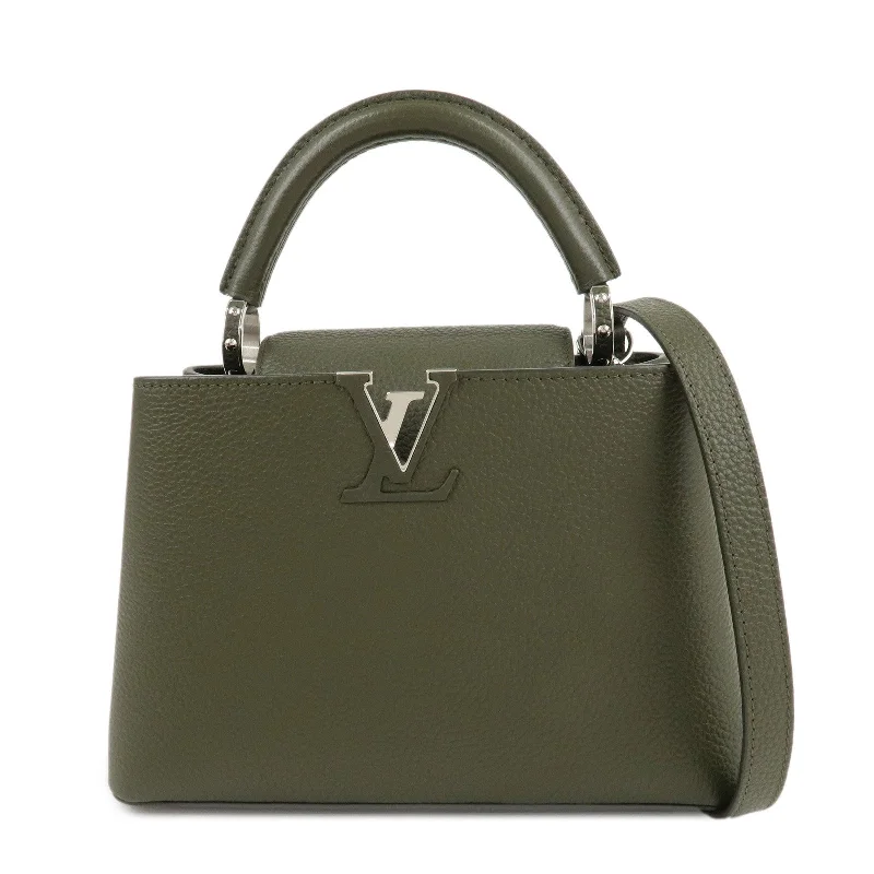 Louis Vuitton Alma bags with a detachable shoulder strap for versatilityLouis Vuitton Capucine BB Hand Bag Khaki M57227