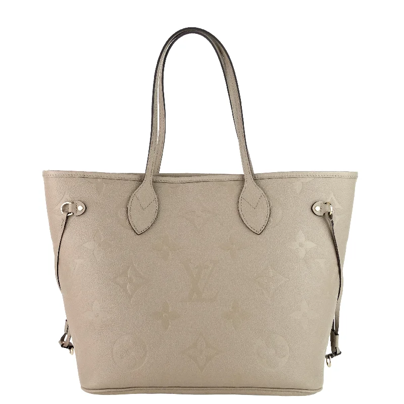 Ladies Louis Vuitton Capucines bags with gold - toned hardwareNeverfull MM Monogram Empreinte Leather Giant Bag with Pouch