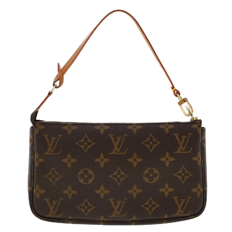 Louis Vuitton crossbody bags in a bold red color for a statementLOUIS VUITTON Monogram Pochette Accessoires Pouch Vintage M51980 LV Auth yk7667B