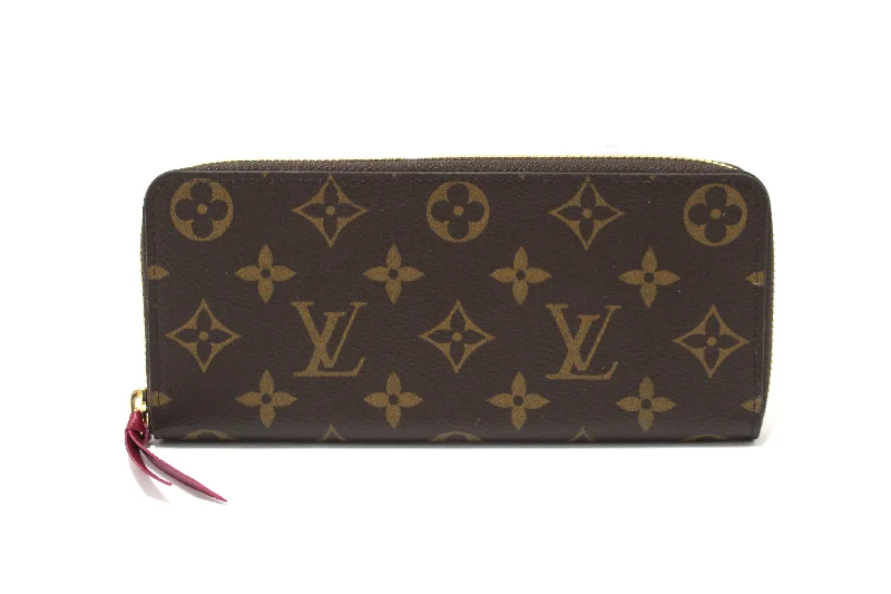 Louis Vuitton Twist bags with a contrast - colored interior for visual interestAuthentic NEW Louis Vuitton Classic Monogram Fuchsia Clemence Wallet