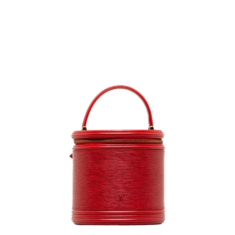 Louis Vuitton handbags with a back - zip pocket for storing valuablesLouis Vuitton Epi Cannes Handbag Vanity Bag M48037 Castilian Red