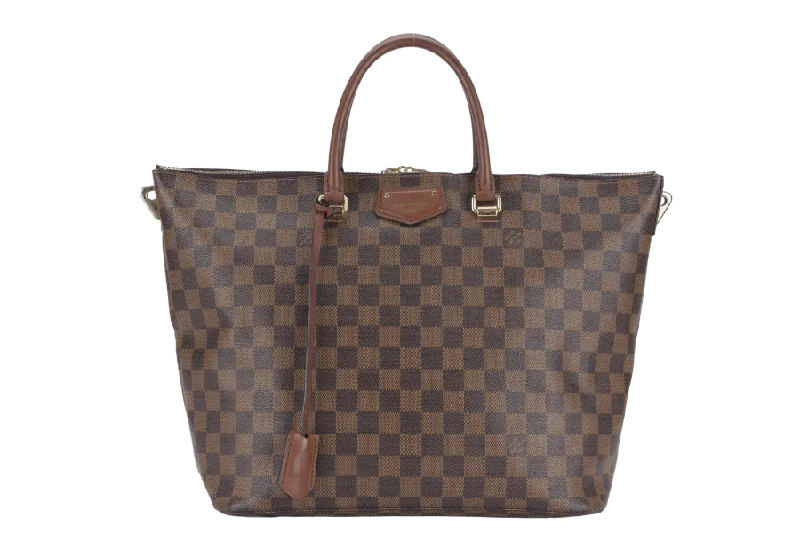 Louis Vuitton Twist bags with the iconic LV - turnlock closureLOUIS VUITTON BELMONT TOTE BAG (N63169) DAMIER EBENE CANVAS WITH DUST COVER, LOCK & KEYS