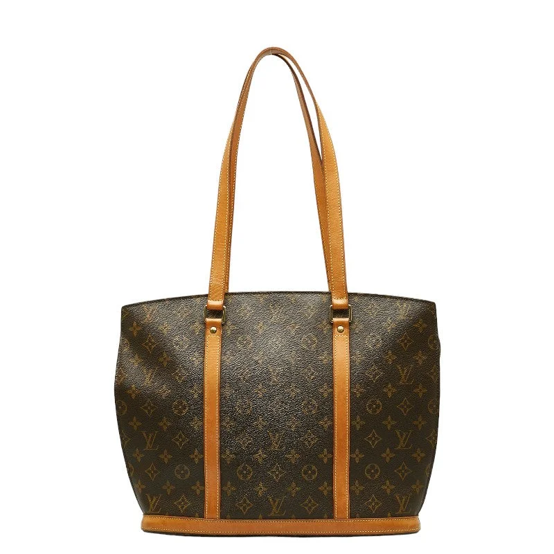 Louis Vuitton bags with a front - flap pocket for quick - access itemsLouis Vuitton Monogram Babylon Tote Bag M51102 Brown PVC Leather  Louis Vuitton