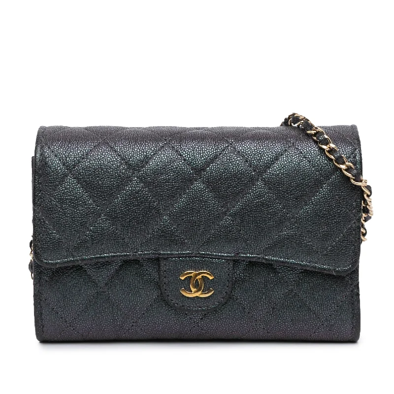 Chanel Lightweight Handbag for Daily ErrandsBlack Chanel Mini Classic Caviar Flap Wallet on Chain Crossbody Bag