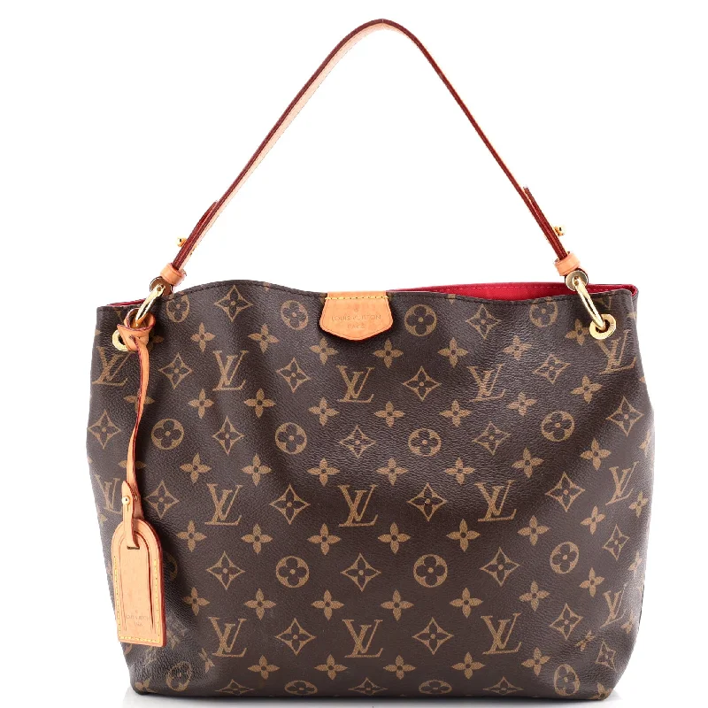 Louis Vuitton tote bags with a water - resistant coating for outdoor useGraceful Handbag Monogram Canvas PM