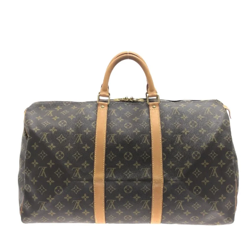 Louis Vuitton bags with a detachable mirror inside for on - the - go touch - upsLouis Vuitton Boston Bag Monogram Keepall 50 M41426