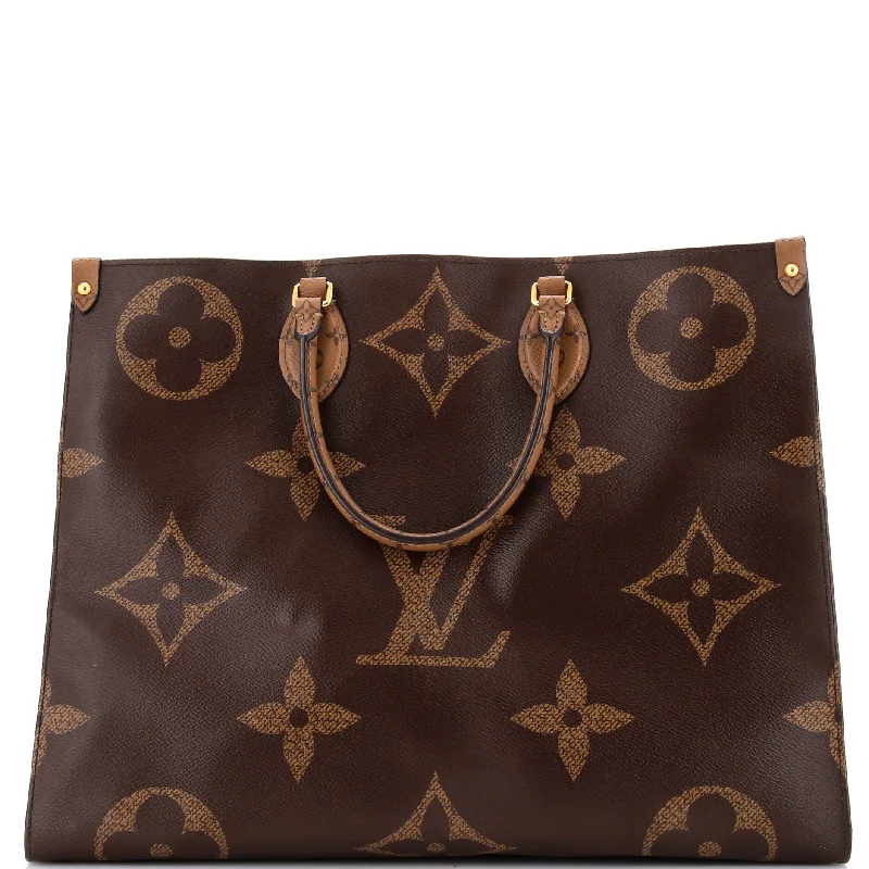 Louis Vuitton crossbody bags with a printed floral pattern for femininityOnTheGo Tote Reverse Monogram Giant GM