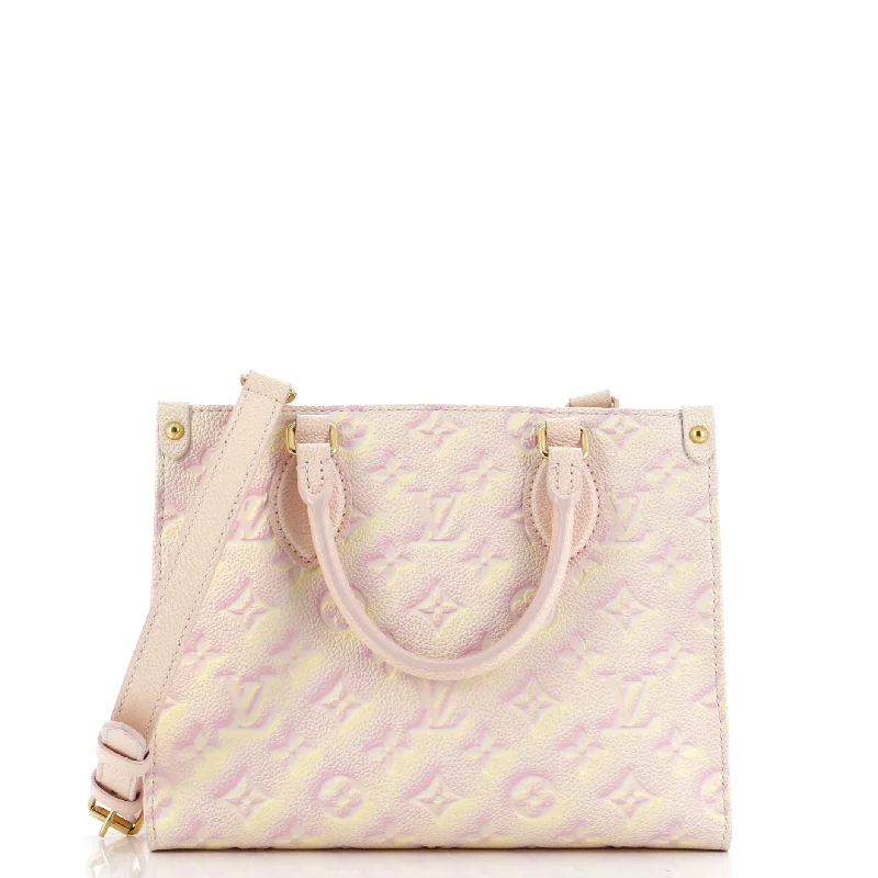 Louis Vuitton bags with a snap - button closure and a decorative charm for styleOnTheGo Tote Stardust Monogram Empreinte Leather PM