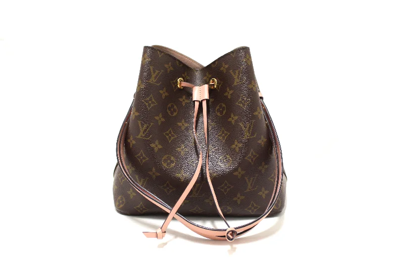 Louis Vuitton crossbody bags with a keychain holder for practicalityAuthentic Louis Vuitton Classic Monogram Pink NeoNoe Shoulder Bag