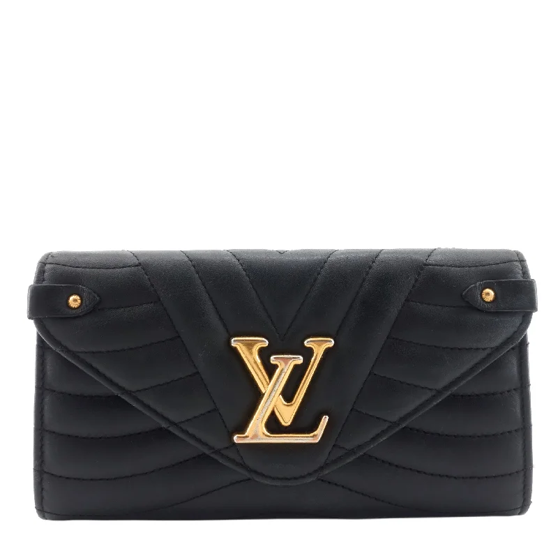 Ladies Louis Vuitton Petite Malle bags with a star - shaped charm for cutenessNew Wave Calfskin Leather Long Wallet