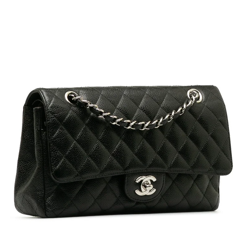 Chanel Chain Strap Handbag for Everyday UseChanel Medium Caviar Classic Double Flap Bag Leather Shoulder Bag in Good condition