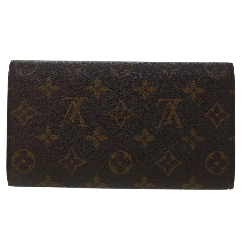 Louis Vuitton backpacks with a padded back panel for comfort during long - wearLOUIS VUITTON Monogram Portefeuille International Long Wallet M61217 Auth 49376