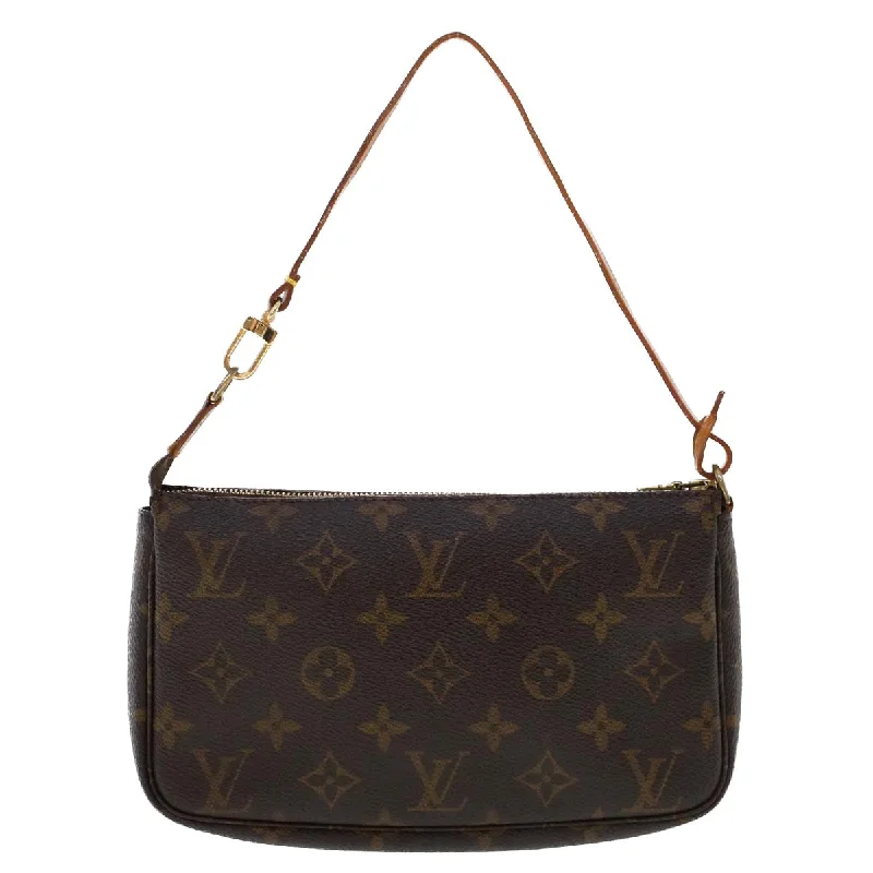 Louis Vuitton Alma bags with a monogram - embossed leather surfaceLOUIS VUITTON Monogram Pochette Accessoires Pouch M51980 LV Auth 49206