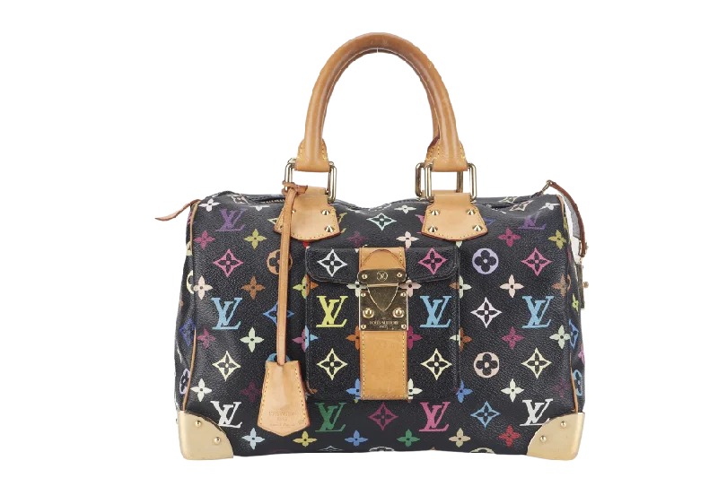 Ladies Louis Vuitton handbags with a detachable coin purse insideLOUIS VUITTON SPEEDY 30 (M92642) MULTICOLOR MONOGRAM CANVAS NO DUST COVER