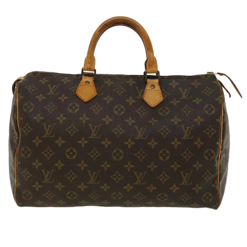 Louis Vuitton crossbody bags in a bold red color for a statementLouis Vuitton Brown Canvas Speedy 35 handbag bag