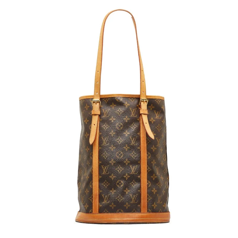 Louis Vuitton tote bags with a water - resistant coating for outdoor useLouis Vuitton Monogram Bucket GM Shoulder Bag M42236