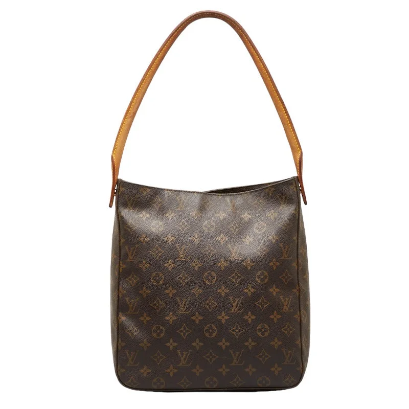 Louis Vuitton handbags with a patent - leather finish for a shiny lookLouis Vuitton Monogram Looping GM Shoulder Bag Handbag M51145