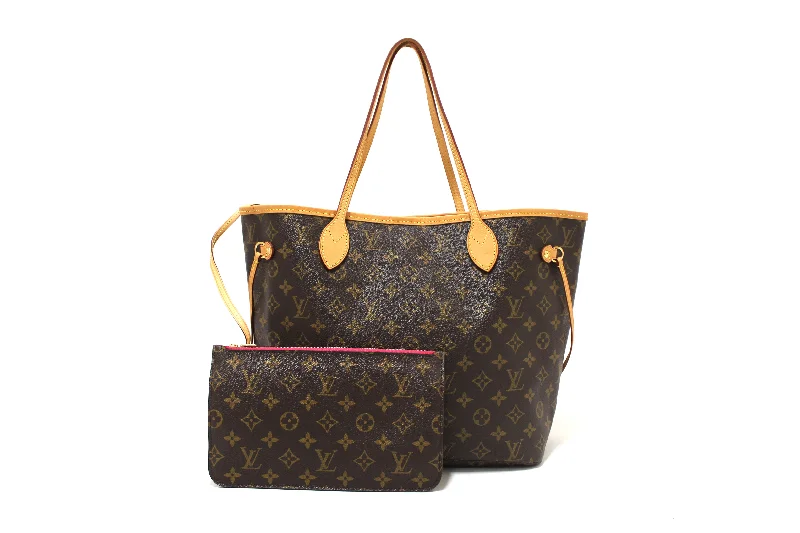 Louis Vuitton crossbody bags with adjustable shoulder straps for comfortAuthentic Louis Vuitton Classic Monogram Neverfull MM Tote Shoulder Bag