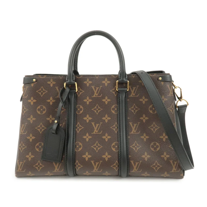 Louis Vuitton Petite Malle bags with a hard - shell structure for uniquenessLouis Vuitton Monogram Soufflot NV MM 2Way Hand Bag Brown M44817