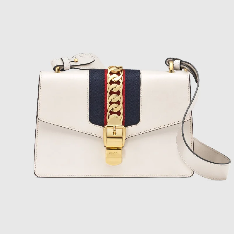 Ladies Gucci shoulder bags with a single - handle designGucci SyLouis Vuittonie Small Shoulder Bag Off-White