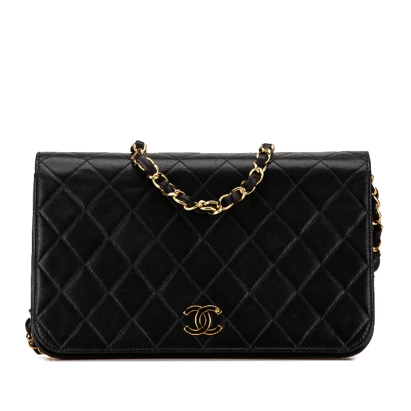 Chanel New Arrival Handbag with Gold HardwareBlack Chanel Quilted Lambskin CC Full Single Flap Crossbody Bag