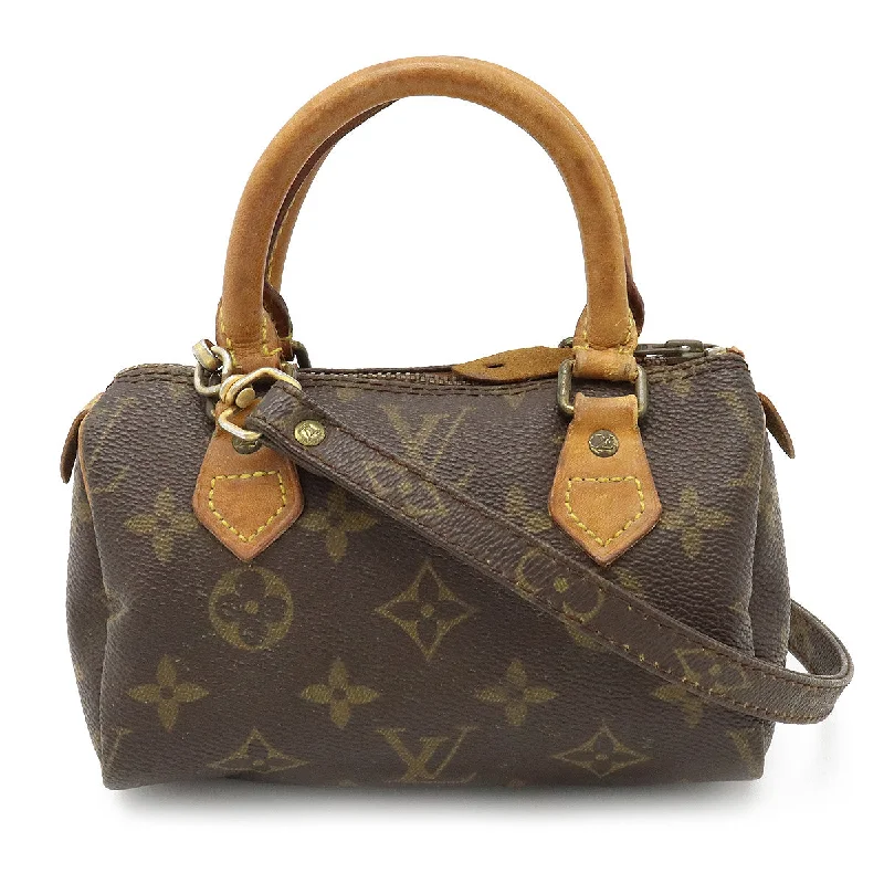 Louis Vuitton tote bags with a double - handle and shoulder - strap optionLouis Vuitton Monogram Mini Speedy Handbag M41534