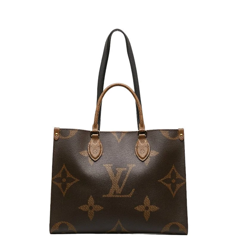 Ladies Louis Vuitton Petite Malle bags with a star - shaped charm for cutenessLouis Vuitton Monogram Giant Reverse M45321 Handbag PVC Brown