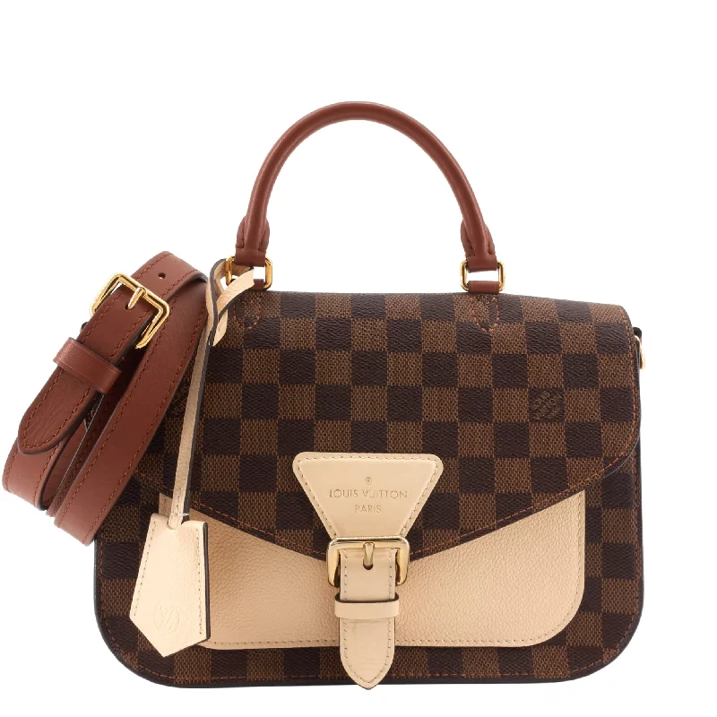 Louis Vuitton tote bags with a water - resistant coating for outdoor useBeaumarchais Damier Ebene Canvas Bag