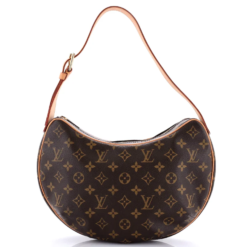 Louis Vuitton tote bags with a water - resistant coating for outdoor useCroissant Handbag Monogram Canvas MM