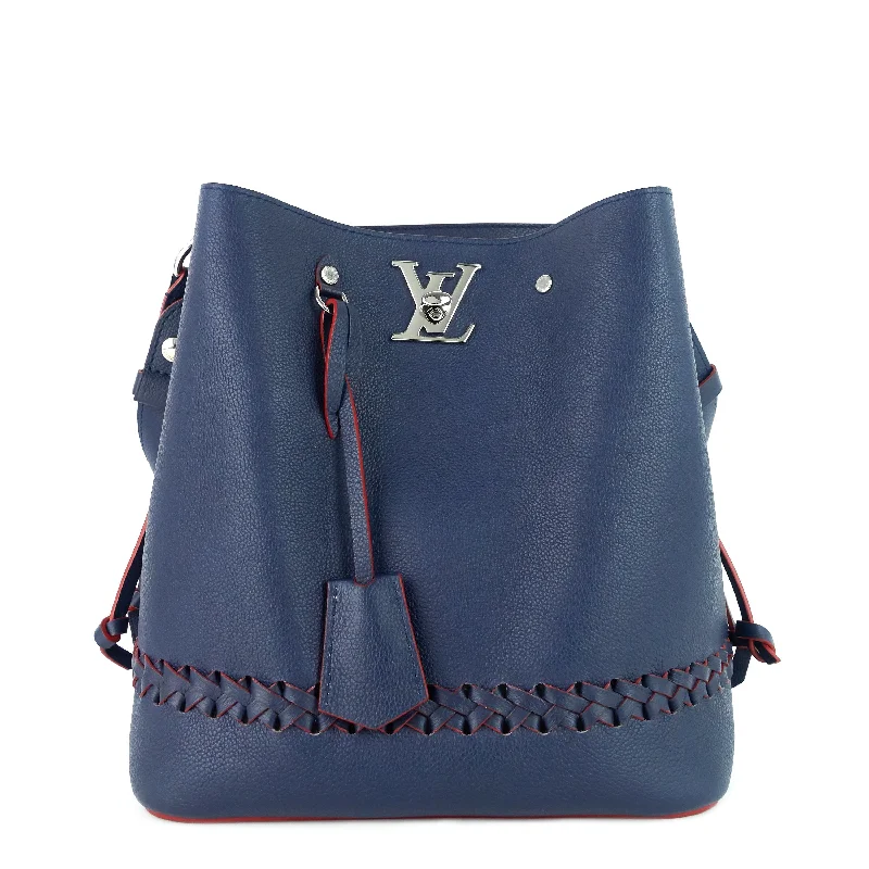 Louis Vuitton Alma bags with a detachable shoulder strap for versatilityLockMe Calfskin Leather Braided Bucket Bag