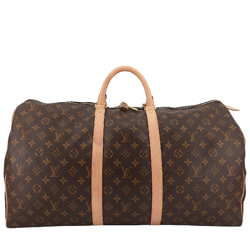 Louis Vuitton crossbody bags with a printed floral pattern for femininityKeepall 55 Monogram Canvas Travel Bag