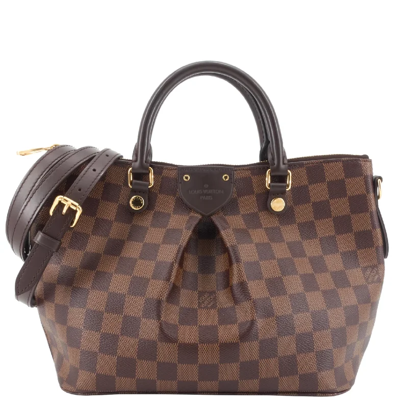 Louis Vuitton Alma bags with a leather - wrapped handle for a luxurious feelSiena PM Damier Ebene Canvas Handbag