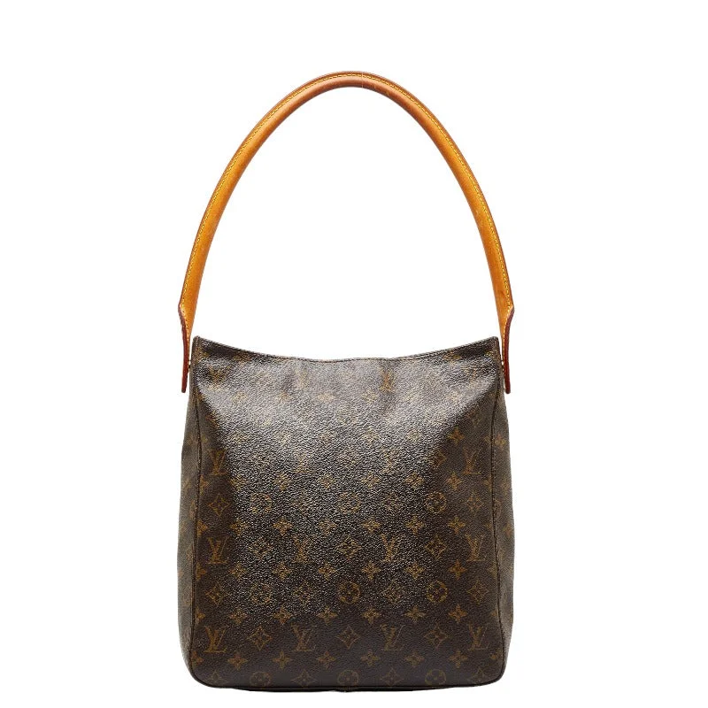 Louis Vuitton bags with a magnetic snap closure for easy accessLouis Vuitton Monogram Looping GM Shoulder Bag Handbag M51145 Brown