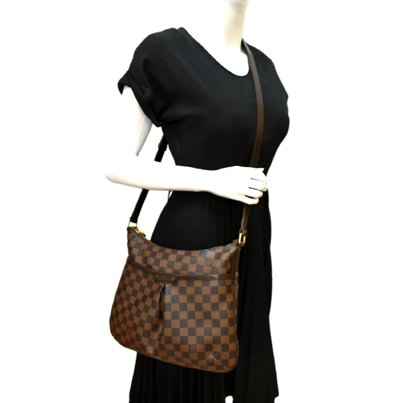 Louis Vuitton handbags with a metal - framed clasp for durabilityLOUIS VUITTON Bloomsbury PM Damier Ebene Crossbody Bag Brown