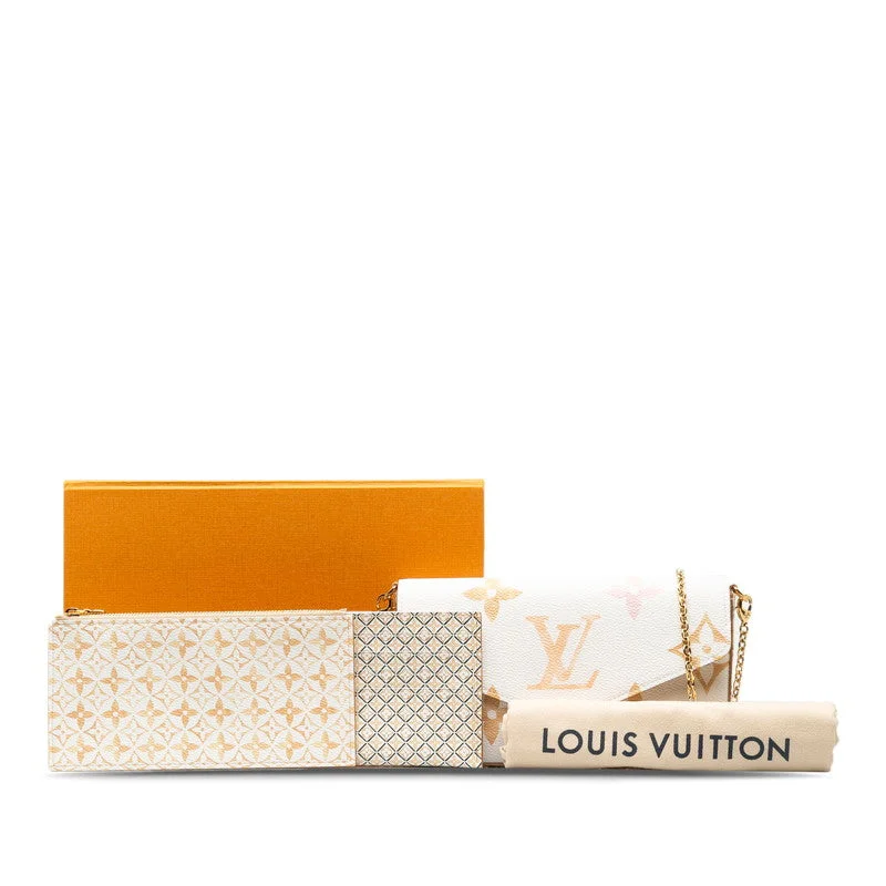 Louis Vuitton bags with a zip - around closure for enhanced securityLOUIS VUITTON Louis Vuitton Monogram Linen M82520 Shoulder Bag PVC/Leather White Lady Linen