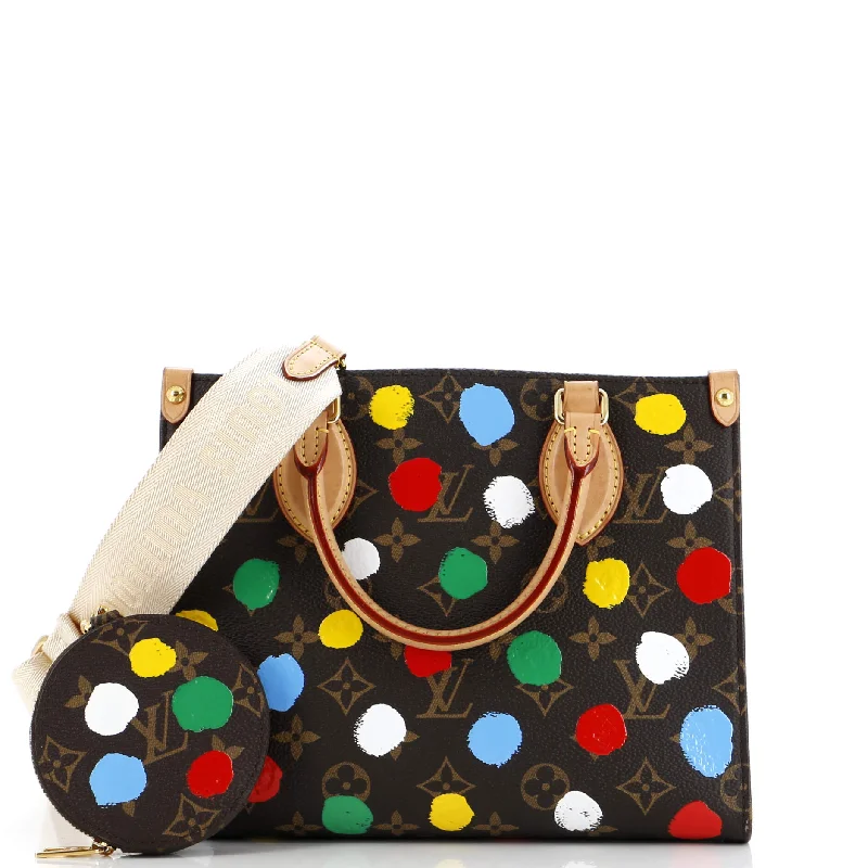 Louis Vuitton Alma bags with a leather - wrapped handle for a luxurious feelOnTheGo Tote Yayoi Kusama Painted Dots Monogram Canvas PM