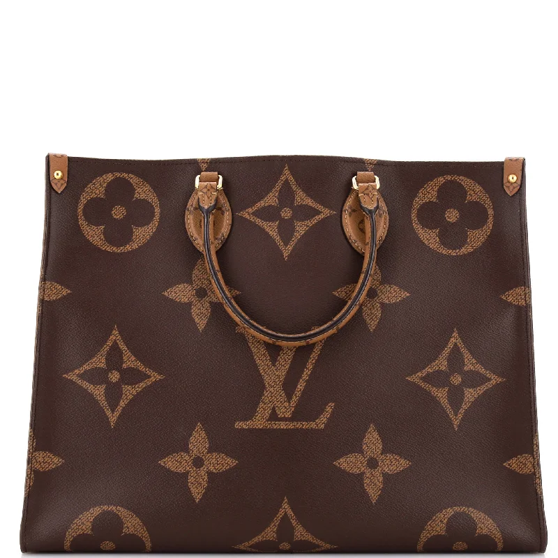 Louis Vuitton Petite Malle bags with a hard - shell structure for uniquenessOnTheGo Tote Reverse Monogram Giant GM