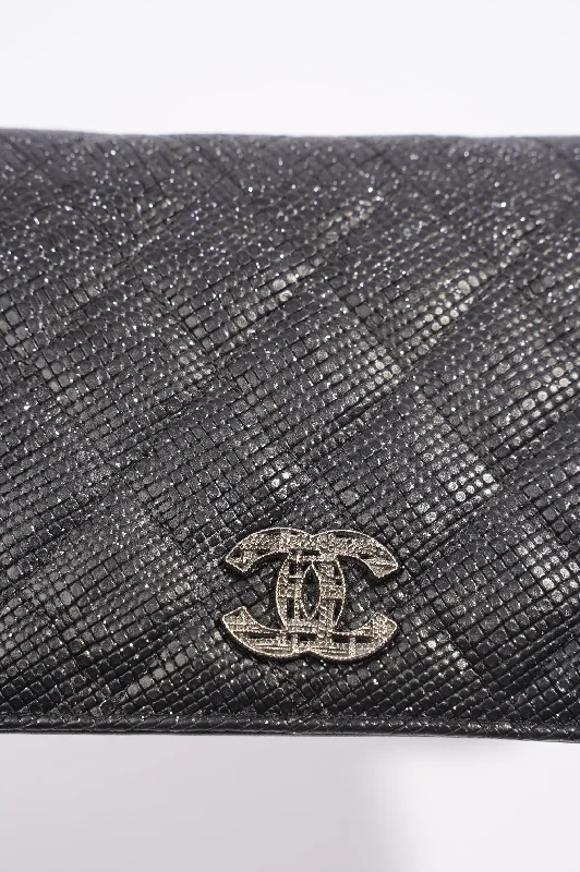 Chanel Designer Handbag with Unique DesignChanel Bifold Wallet Black Leather