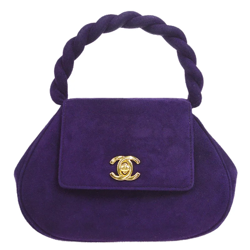 Chanel Limited Edition Handbag for CollectorsCHANEL * 1996-1997 Handbag Purple Suede