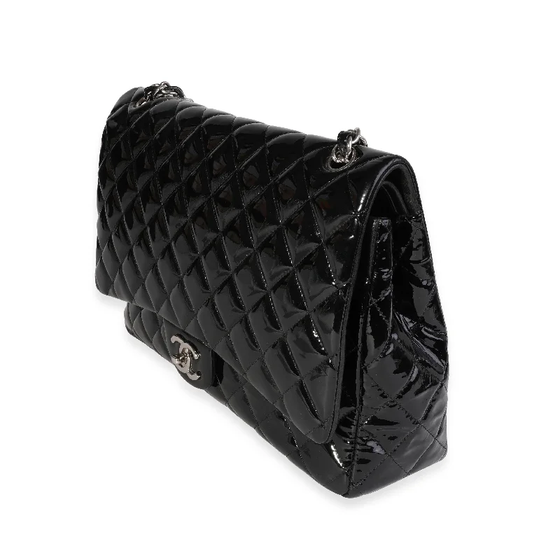 Chanel Colorful Handbag for Spring OutfitsChanel Black Quilted Patent Leather Maxi Classic Double Flap Bag