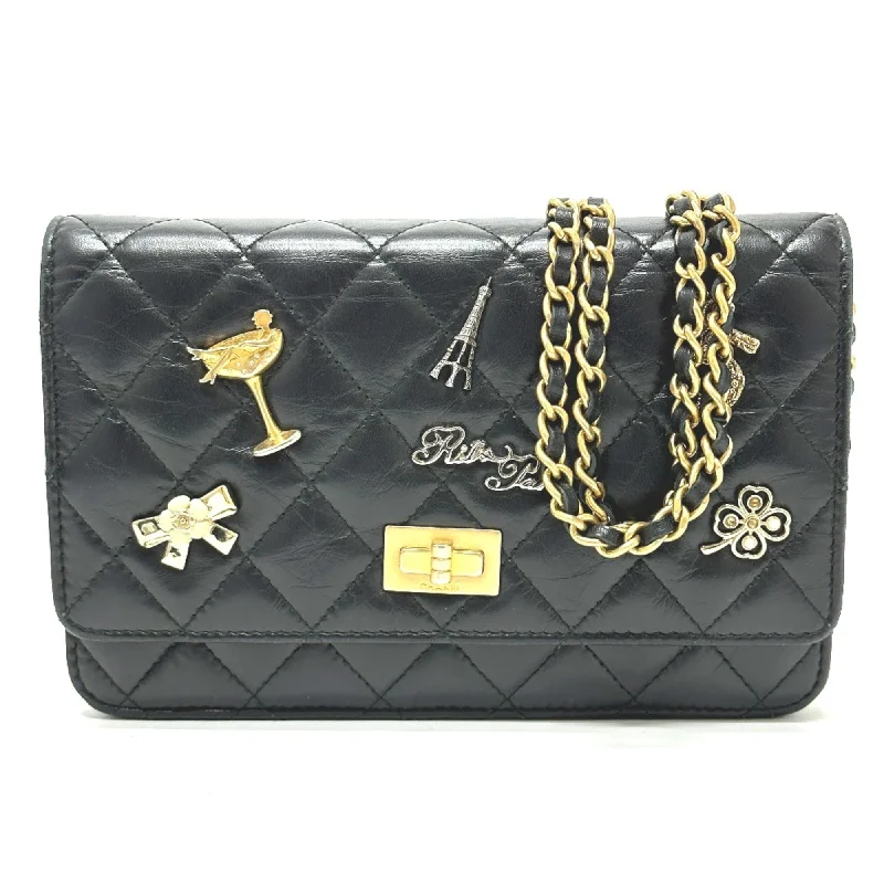 Chanel Medium Tote Bag for Office LadiesChanel A80441 2.55 Embroidered Studs Chain wallet Shoulder Bag Black GoldHardware