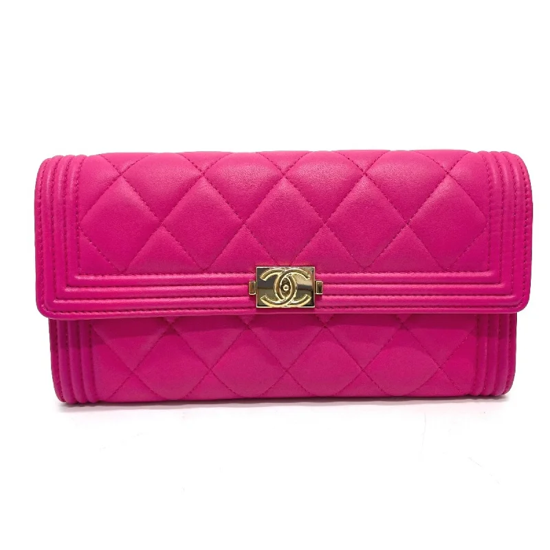 Chanel Limited Edition Handbag for CollectorsChanel A80286 Matelasse Zip Around Long Wallet pink GoldHardware