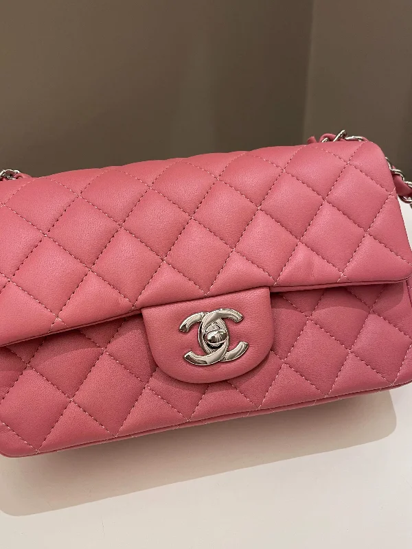 Chanel New Arrival Handbag with Gold HardwareChanel Classic Quilted Mini Rectangular Mauve Pink Lambskin