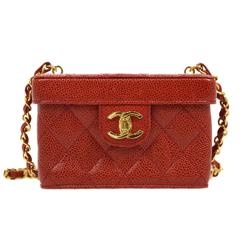 Chanel New Arrival Handbag with Gold HardwareCHANEL * 1991-1994 Shoulder Bag Micro Red Caviar