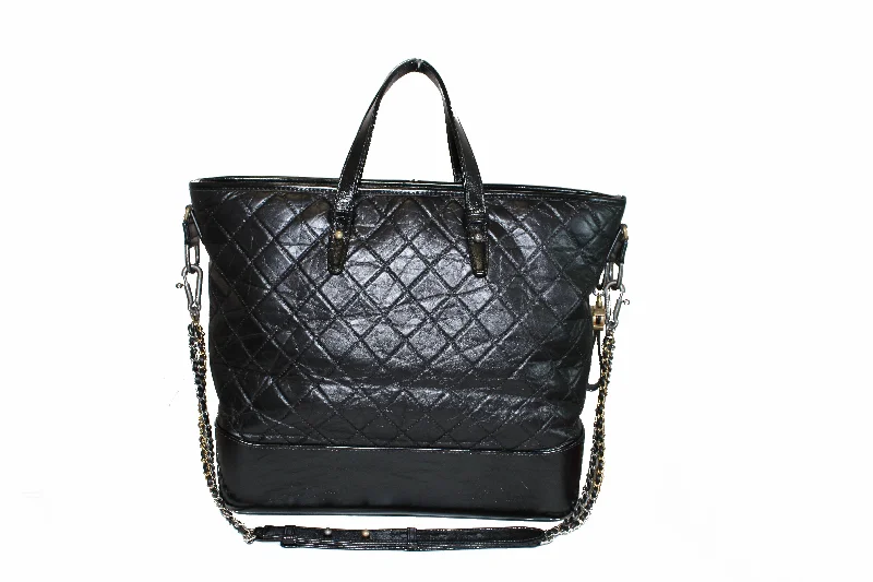 Chanel Vintage Inspired Handbag for Retro LoversChanel Black Aged Calfskin Quilted Large Gabrielle Shopping Tote