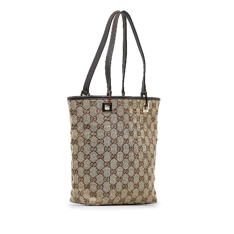 Gucci backpacks for women with a hidden back pocketGucci GG Canvas Tote Bag (SHG-NOiTVA)