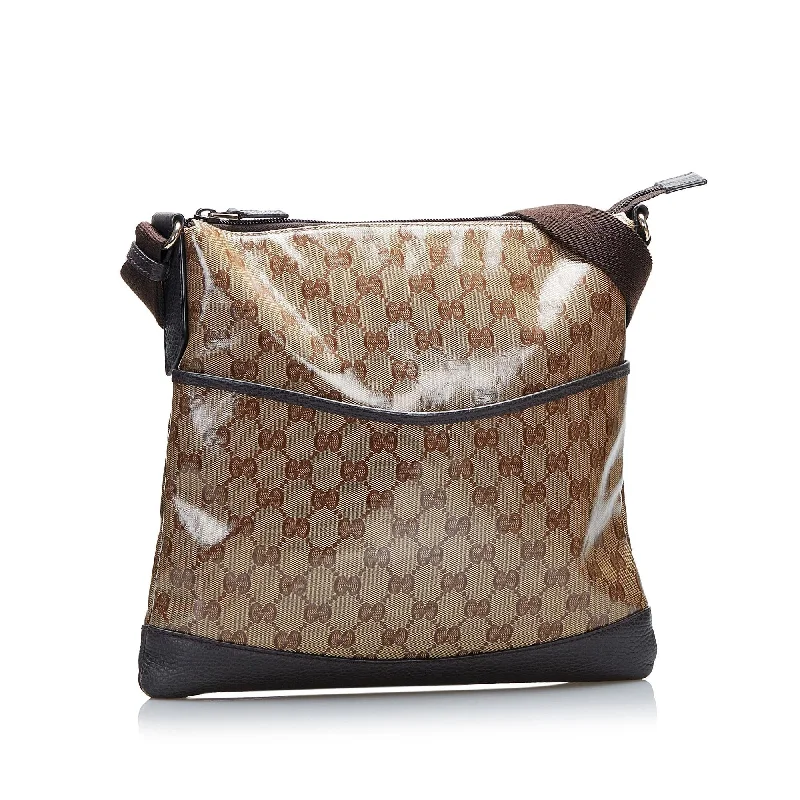 Gucci tote bags for women with a water - resistant coatingGucci GG Crystal Crossbody Bag (SHG-FqrKm5)